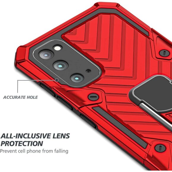 case for Samsung Galaxy S20 red Military Grade durable shockproof Ring stand - Picture 3 of 7